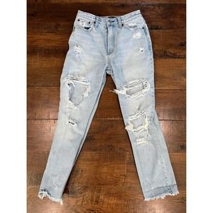 Abercrombie and Fitch Size 26 2R Annie High Rise Girlfriend Jeans